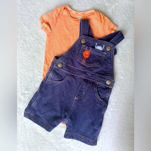 Short Overall and Onesie Set